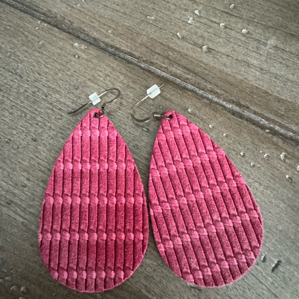 Nickel and Suede Earrings